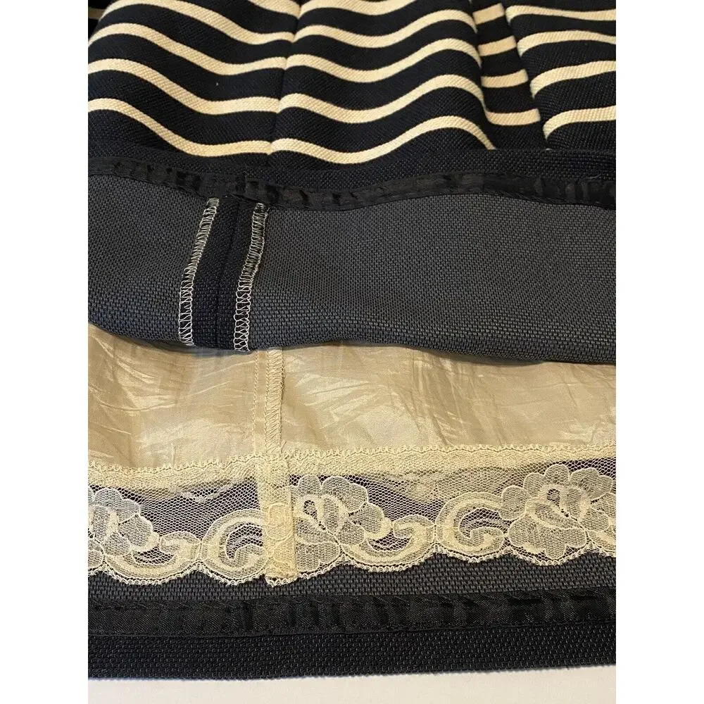 Trina Turk Women's Kenzie Tan Black Striped Lined Strapless Dress Size 4